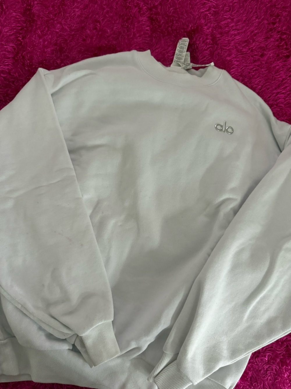 Alo Crewneck Sweatshirt in Light Gray